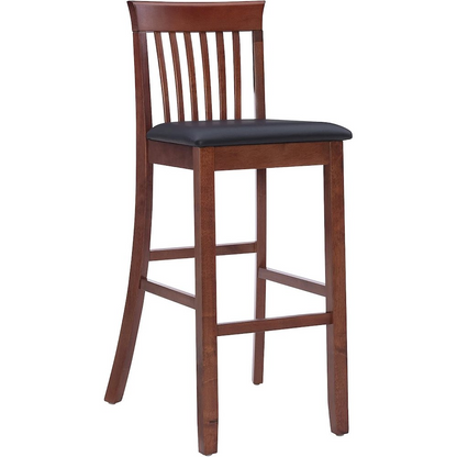 Start2Finish Triena 30-inch craftsman bar stool with wooden seat and metal frame, showcasing a sturdy, stylish furniture piece.