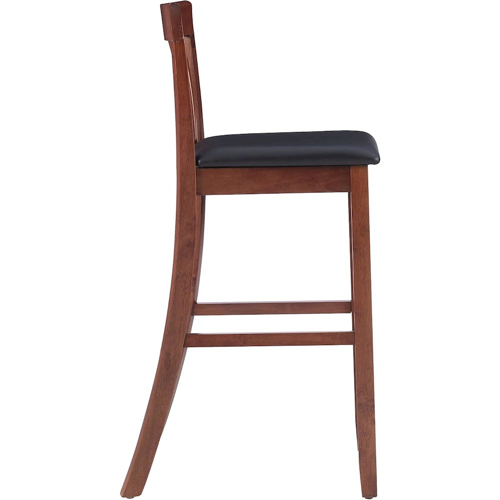 Start2Finish Triena 30-inch craftsman bar stool with wooden seat and metal frame, suitable for kitchen or bar area.