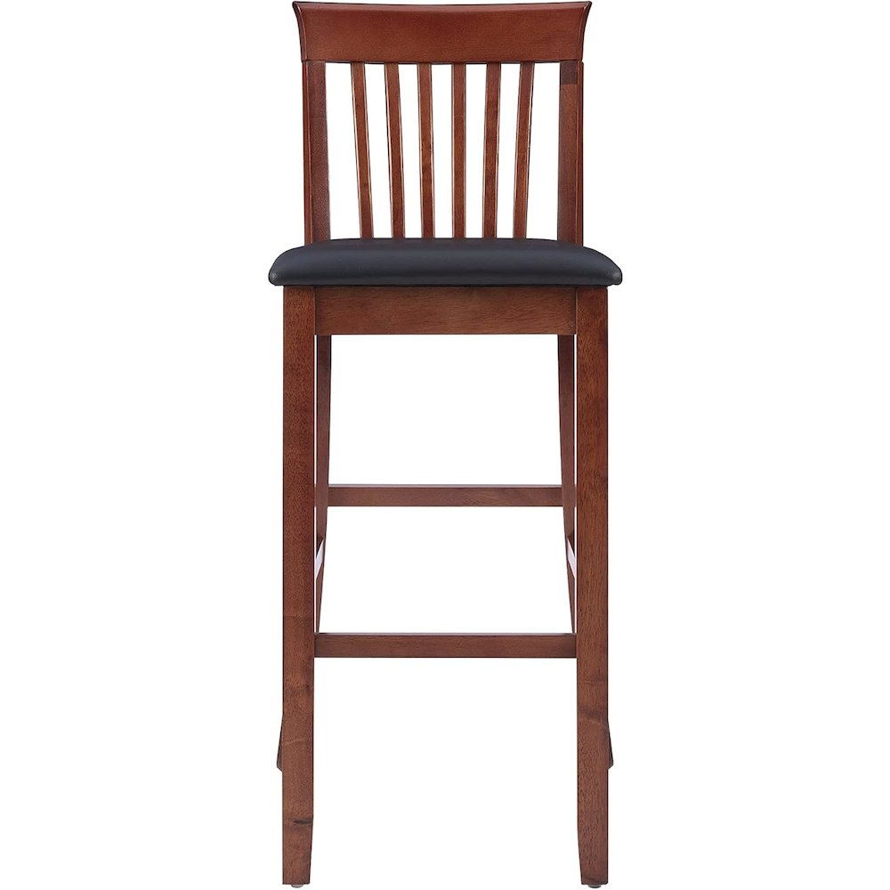 Start2Finish Triena 30-inch Craftsman Bar Stool with wooden seat and metal frame, ideal for kitchen or bar area.