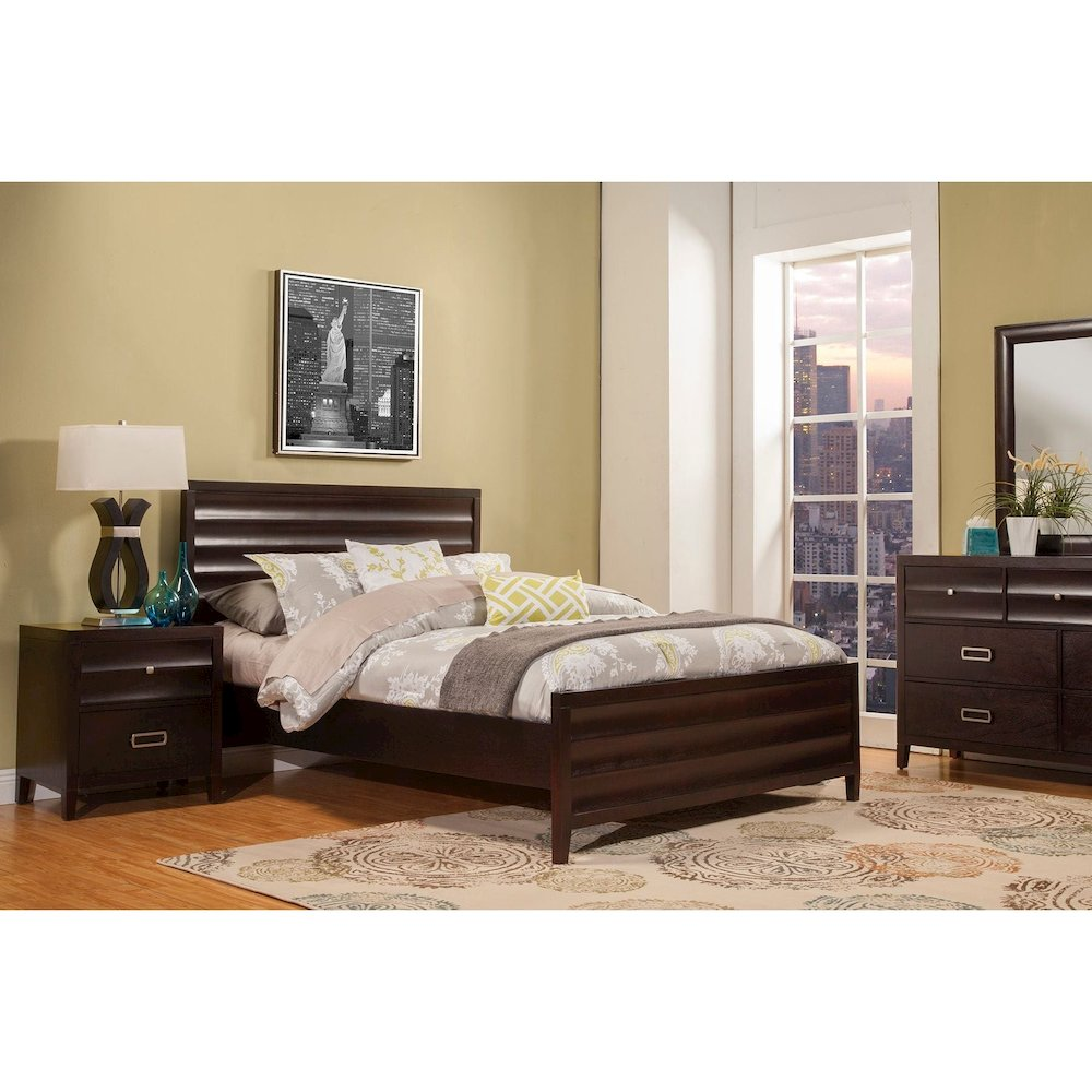 Start2Finish Legacy Queen Panel Bed in Black Cherry with a classic wooden design and detailed headboard for elegant bedroom decor.