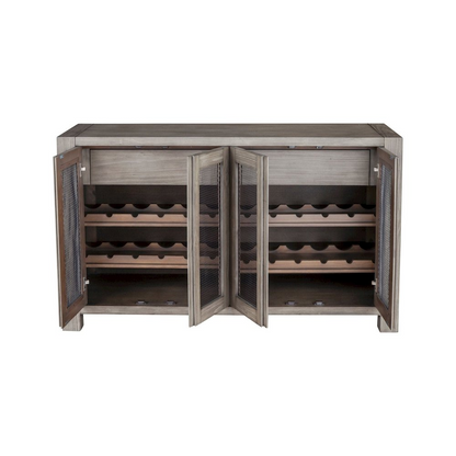 Start2Finish Fallon sideboard furniture with wooden finish, featuring drawers and cabinet doors for storage.