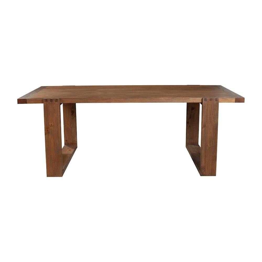Ayala dining table by Start2Finish featuring a wooden surface with four sturdy legs and a modern, minimalist design.