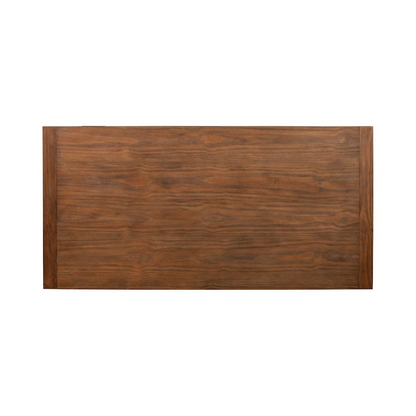 Ayala dining table by Start2Finish with a sleek wooden surface and modern design, shown in a spacious dining room setting.
