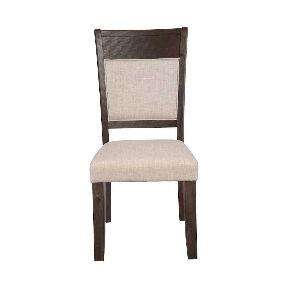 Start2Finish Brayden set of 2 side chairs with wooden legs and upholstered seats, shown in a modern dining room setting.