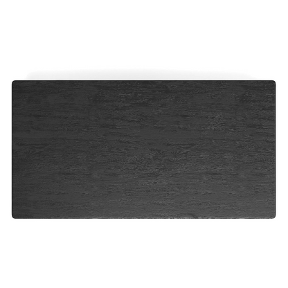 Start2Finish Cove rectangular dining table in vintage black wood with sturdy legs and smooth tabletop, ideal for modern dining rooms.