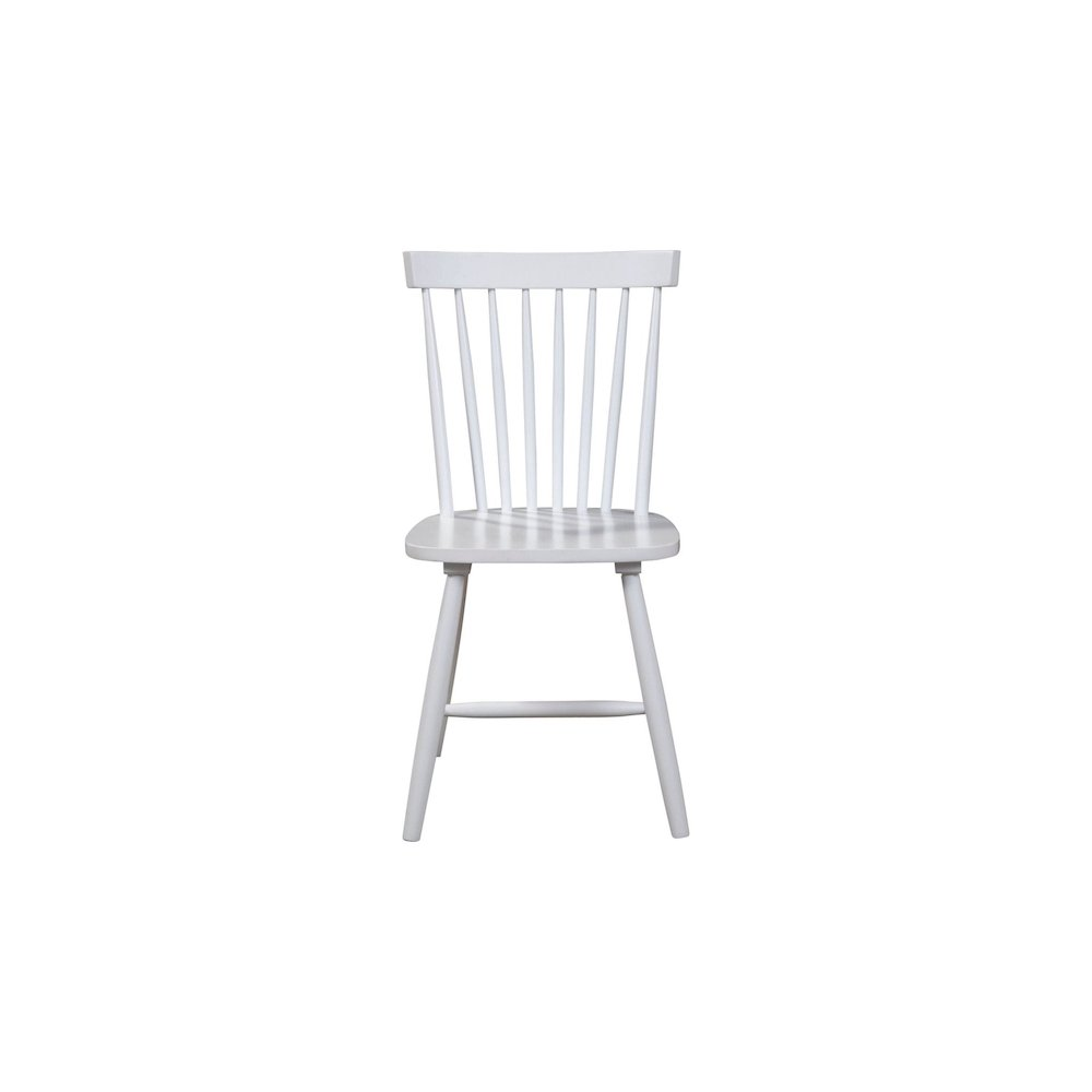 Set of 2 white Lyra side chairs by Start2Finish, featuring sleek modern furniture design with smooth curved backs and wooden legs.
