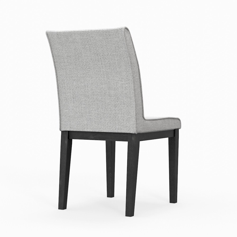 Pair of vintage black Cove Side Chairs by Start2Finish, featuring sleek design and sturdy legs, set of two for stylish seating.