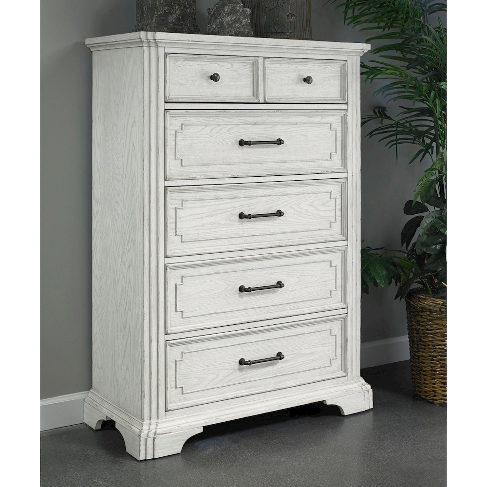 Start2Finish Clara Chest furniture with a sleek wooden finish and multiple drawers for stylish storage.