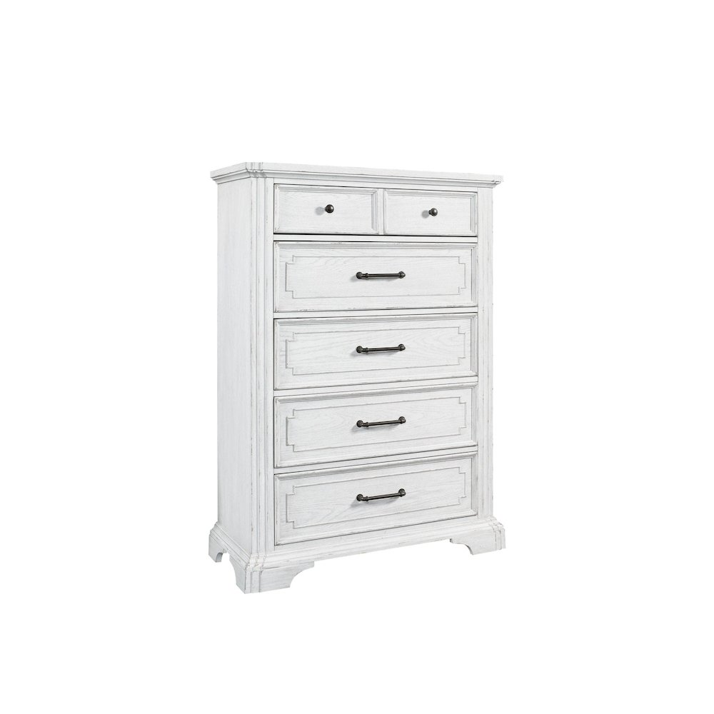 Start2Finish Clara Chest furniture with multiple drawers, wooden finish, and antique-style metal handles.