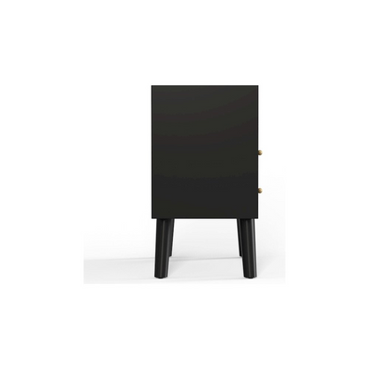 Flynn large black nightstand by Start2Finish featuring a modern design with a spacious drawer and sleek finish.