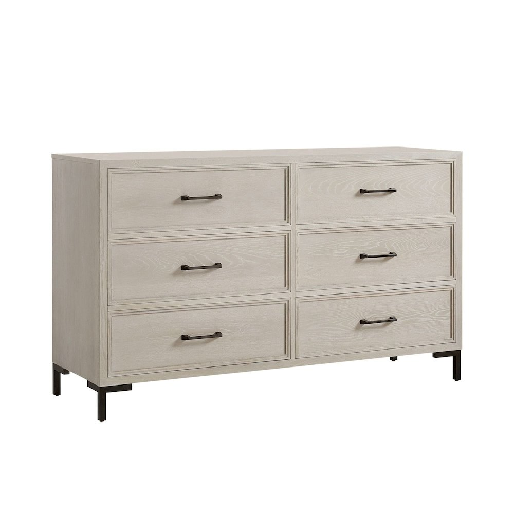 Start2Finish Bradley Dresser with six spacious drawers and a modern wood finish, ideal for bedroom storage and organization.