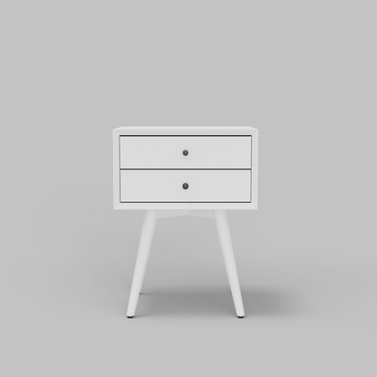 Flynn Small Nightstand by Start2Finish in white, modern furniture with a clean design and compact storage for bedroom use.