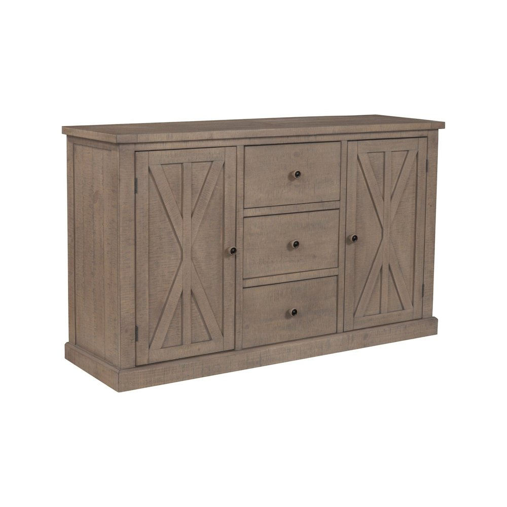 Start2Finish Arlo sideboard furniture with sleek wood finish and modern design, featuring cabinet doors and storage compartments.