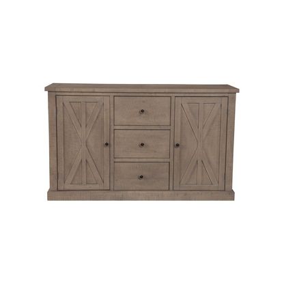 Start2Finish Arlo sideboard furniture with sleek wood finish and modern design, featuring multiple drawers and cabinet doors.