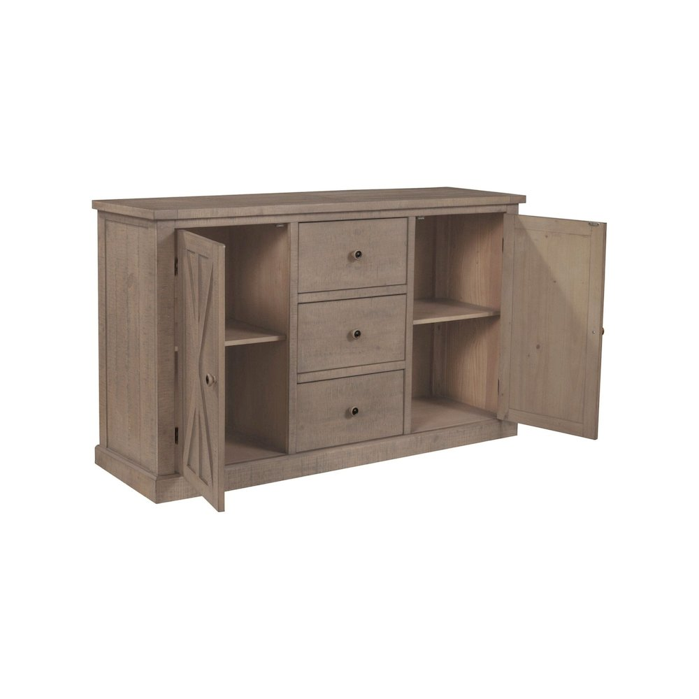 Start2Finish Arlo sideboard furniture with sleek wood finish and modern design, featuring multiple storage compartments.