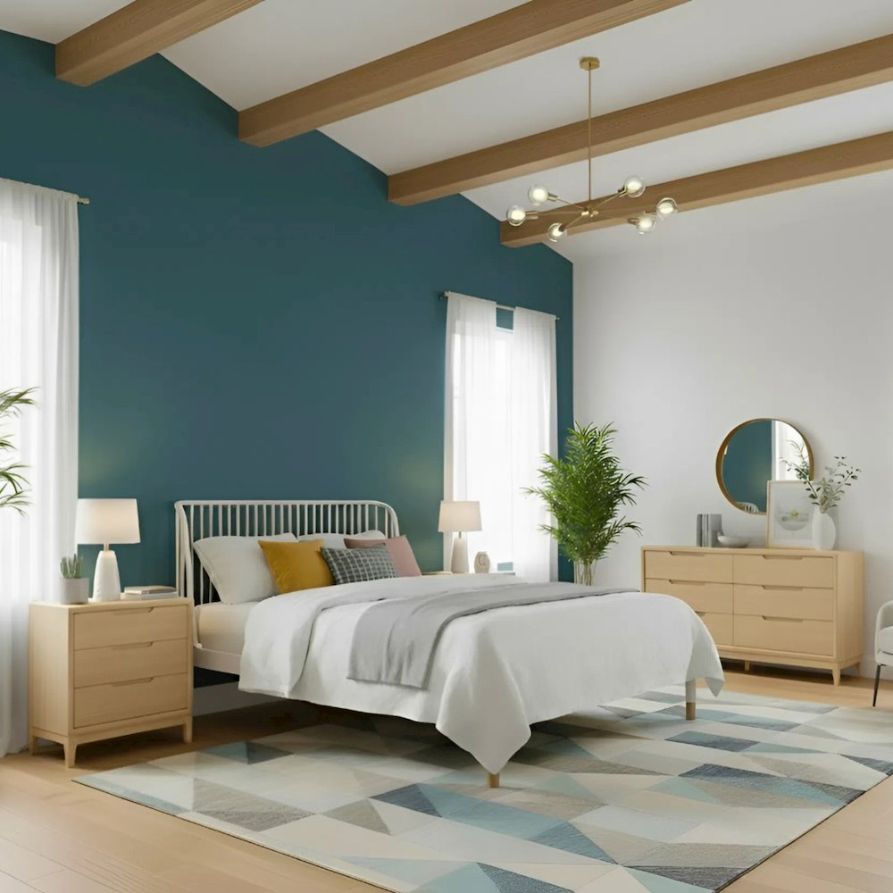 Light oak June Nightstand by Start2Finish featuring a modern design with a single drawer and sleek wood finish.