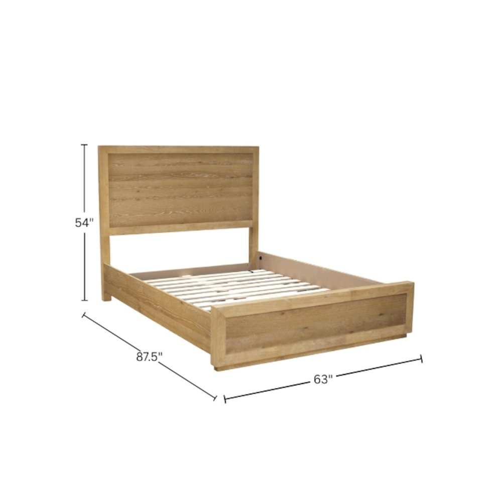 Start2Finish Harper Queen Platform Bed with sleek wooden frame and modern design, shown in a well-lit bedroom setting.