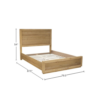 Start2Finish Harper Standard King Platform Bed in a modern wood finish, showcasing a sleek furniture design with a sturdy frame.