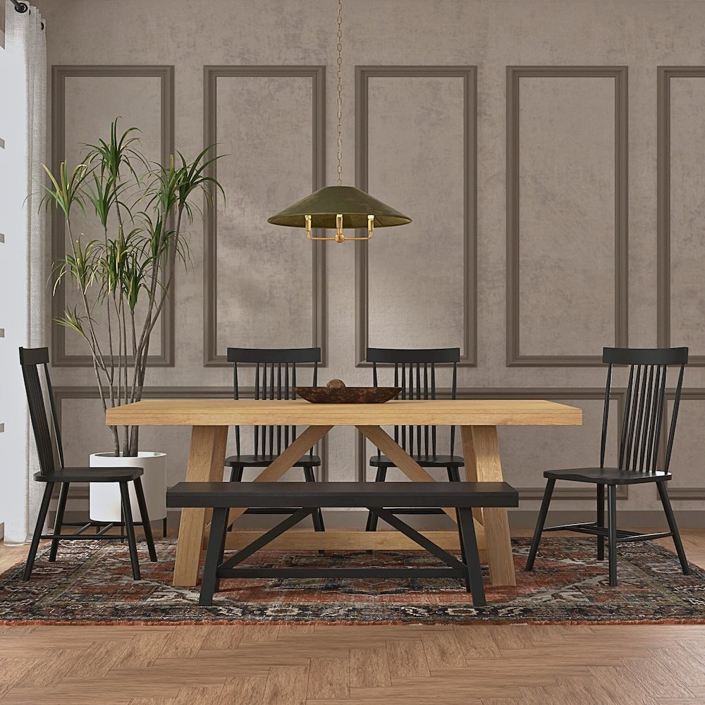 Black Eleanor side chair by Start2Finish with a sleek design, featuring a cushioned seat and modern wooden legs.