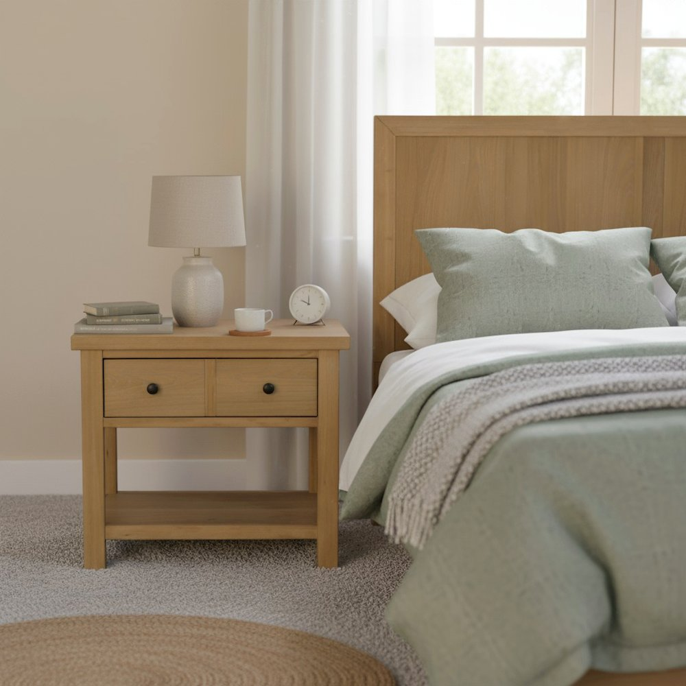 Start2Finish Emilia one drawer nightstand, modern furniture piece with a sleek wooden finish and a single drawer for storage.