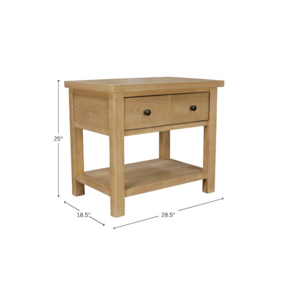 Start2Finish Emilia one drawer nightstand showing wooden finish and sleek design, with a single drawer and modern furniture style.
