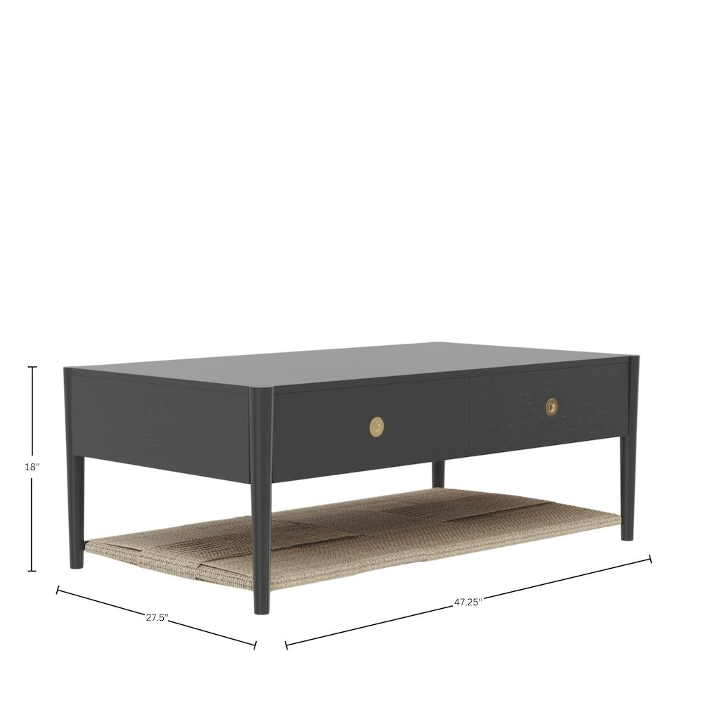 Cleo coffee table in charcoal gray with sleek modern design, featuring a smooth surface and sturdy legs from Start2Finish.