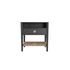 Charcoal gray Cleo nightstand by Start2Finish with a modern design, featuring a single drawer and open shelf for bedroom storage.