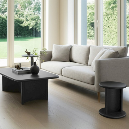 Gabrielle End Table by Start2Finish in black with a sleek, modern design and smooth surface, ideal for living room or bedroom.
