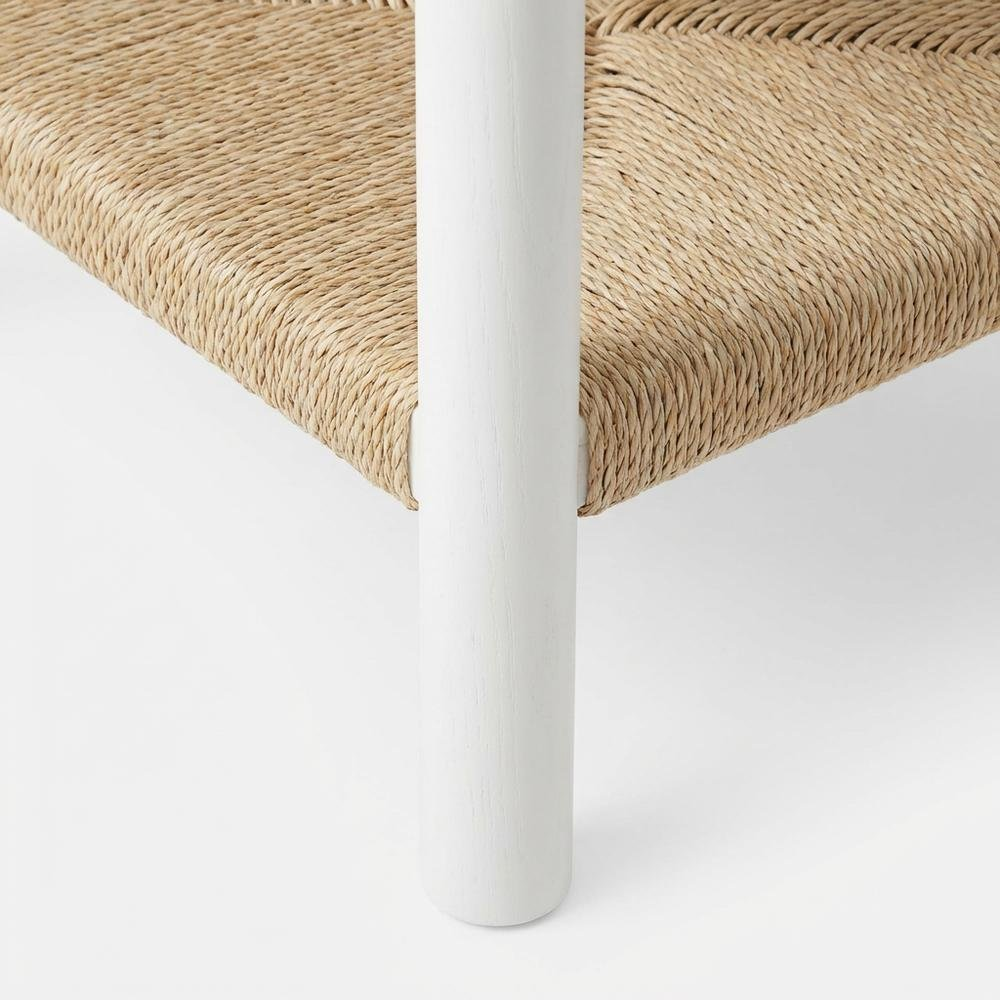 Cleo Nightstand by Start2Finish in coconut milk finish, featuring a modern wooden furniture design with a single drawer and open shelf.