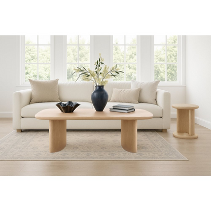 Gabrielle coffee table by Start2Finish with light oak finish, featuring a modern rectangular design and smooth wooden surface.