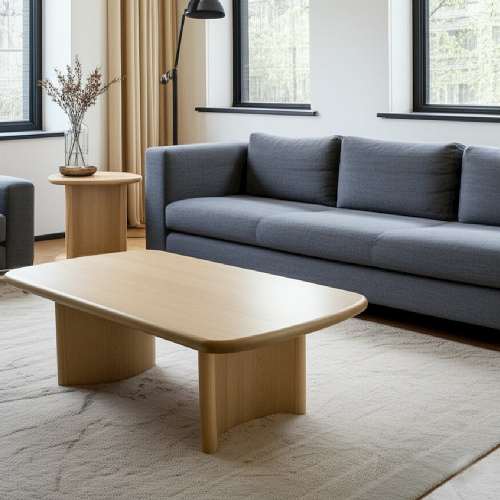 Start2Finish Gabrielle coffee table in light oak with a sleek, modern wooden design perfect for living room décor.