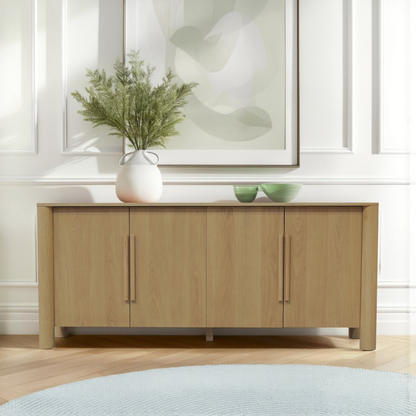 Light oak Hudson sideboard by Start2Finish with sleek drawers and cabinet doors, showcasing modern storage furniture design.