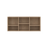 Start2Finish Hyper 6 Cubby Bench in Jackson Hickory, modern wooden furniture with six storage cubbies and sleek design.