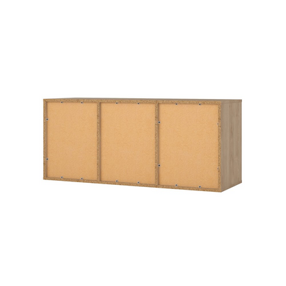 Start2Finish Hyper 6 Cubby Bench in Jackson Hickory with six open storage cubbies and a sturdy wooden frame.