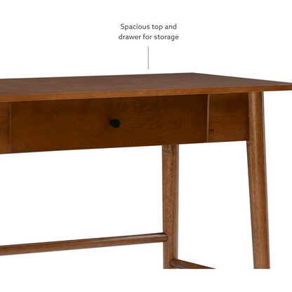 Start2Finish Charlotte desk, a modern wooden furniture piece with a spacious tabletop and sleek design for home or office use.
