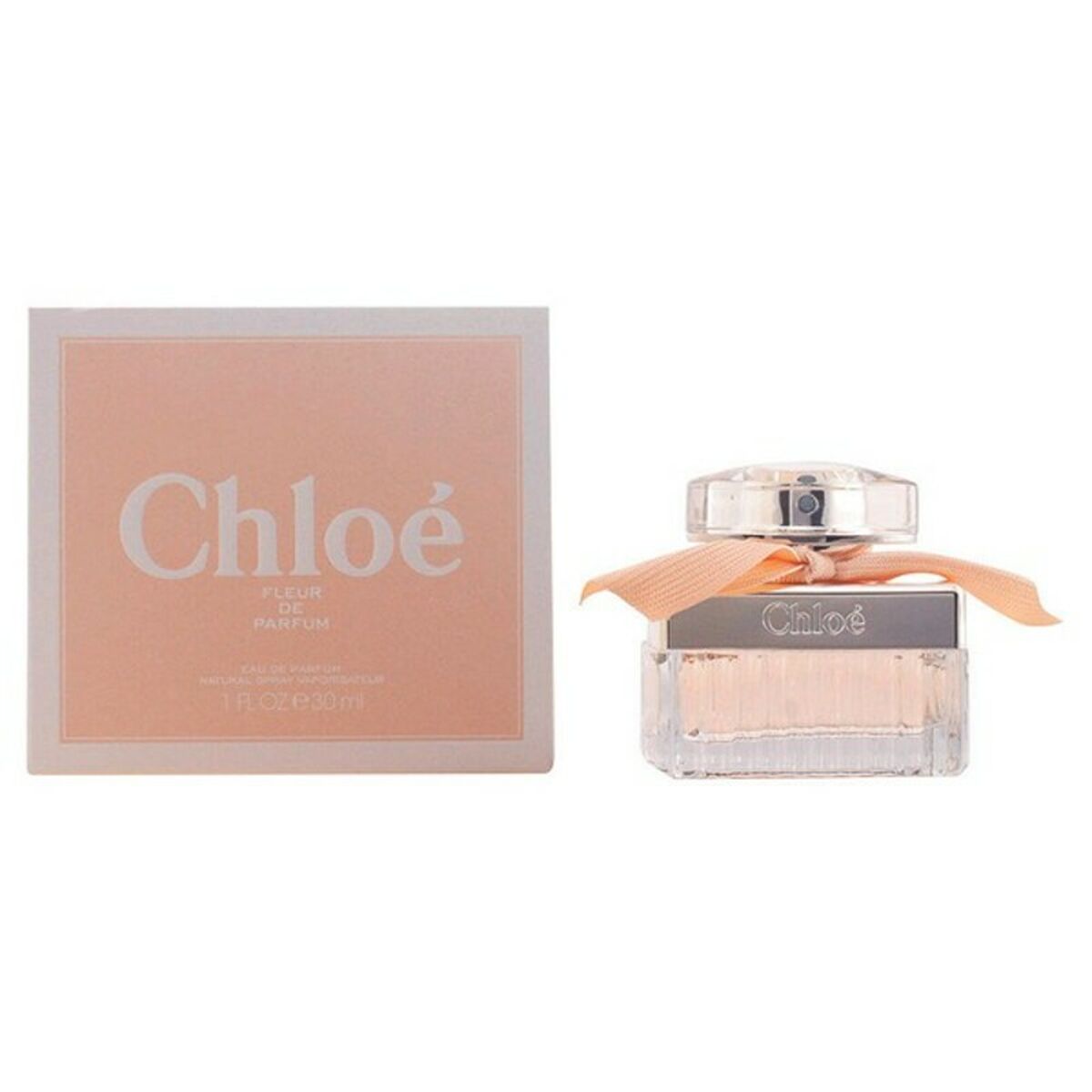 Women’s Fleur De Parfum Chloe EDP bodycare perfume bottle with floral design and elegant packaging.