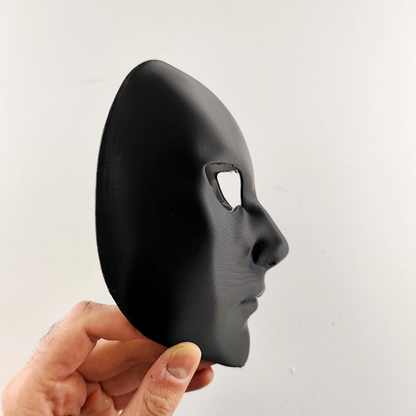 Start2Finish anonymous cosplay mask featuring a 3D printed faceless phantom design for stealth assassin or horror costume.