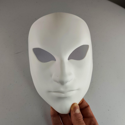 Start2Finish stealth assassin cosplay mask featuring a 3D printed faceless phantom design for Halloween or horror costume use.