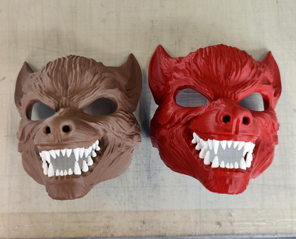 Start2Finish werewolf cosplay mask with detailed 3D printed horror design, perfect for Halloween costumes and spooky costumes.