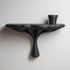 Dark modern 3D printed organic wall shelf by Start2Finish, minimalist sculptural decor for elegant contemporary interiors.