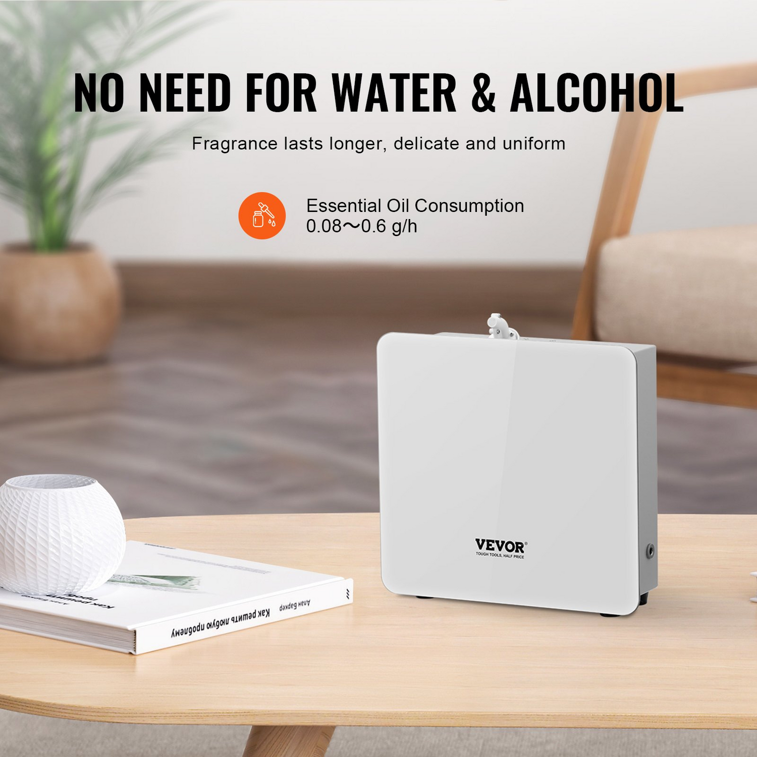 Start2Finish VEVOR Scent Air Machine essential oil diffuser with Bluetooth, 480ml waterless cold air aromatherapy diffuser for home or office