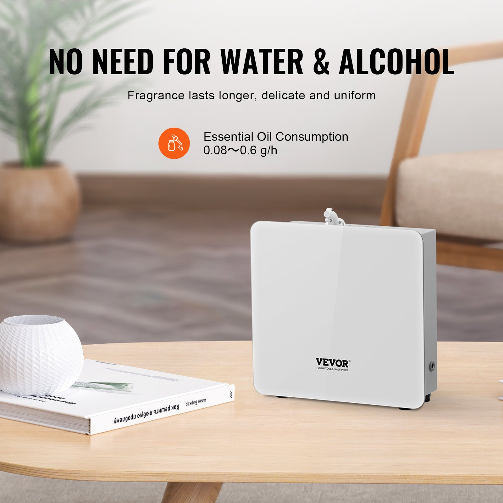 Start2Finish VEVOR Scent Air Machine essential oil diffuser with Bluetooth, 480ml waterless cold air aromatherapy diffuser for home or office