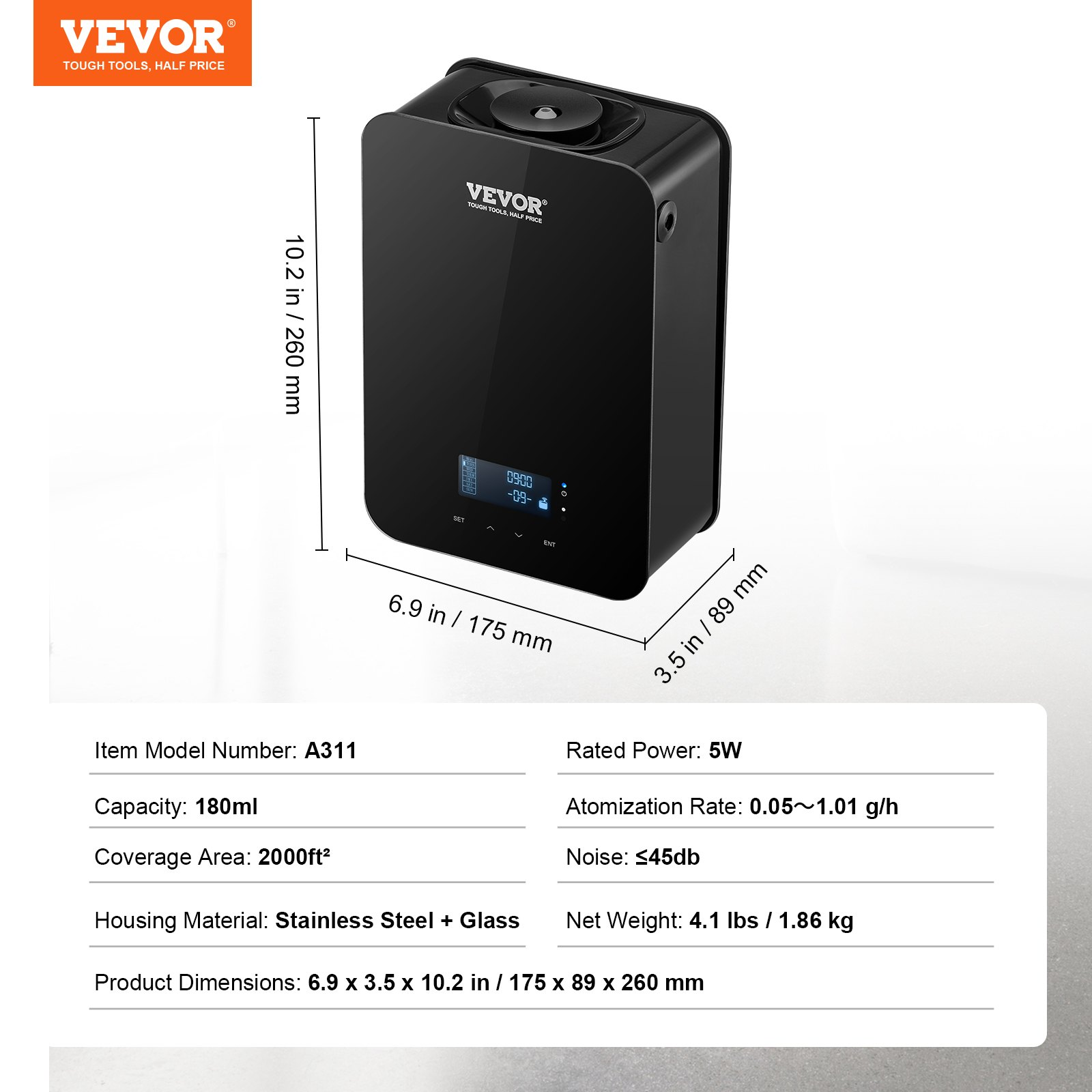 Start2Finish VEVOR Scent Air Machine Bluetooth essential oil diffuser with cold air technology for home and office aromatherapy.