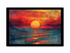 Framed sunset wall art print by Start2Finish, featuring vibrant orange and purple hues in a serene sunset scene for home decor