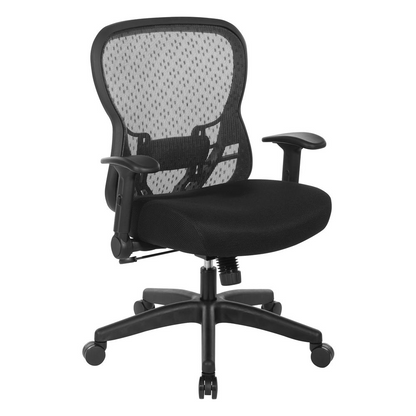 Start2Finish Deluxe R2 SpaceGrid Back Chair with ergonomic mesh back and adjustable armrests, designed for office comfort.