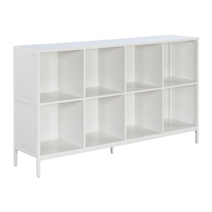 Start2Finish Ace 8 Cube Bookcase with storage compartments, showcasing a modern black wooden design with multiple cube sections.