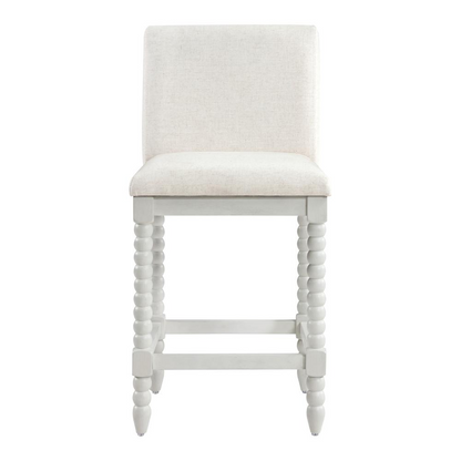 Start2Finish Kaylee 26-inch spindle counter stool with wooden seat and metal frame, showcasing a stylish furniture design.
