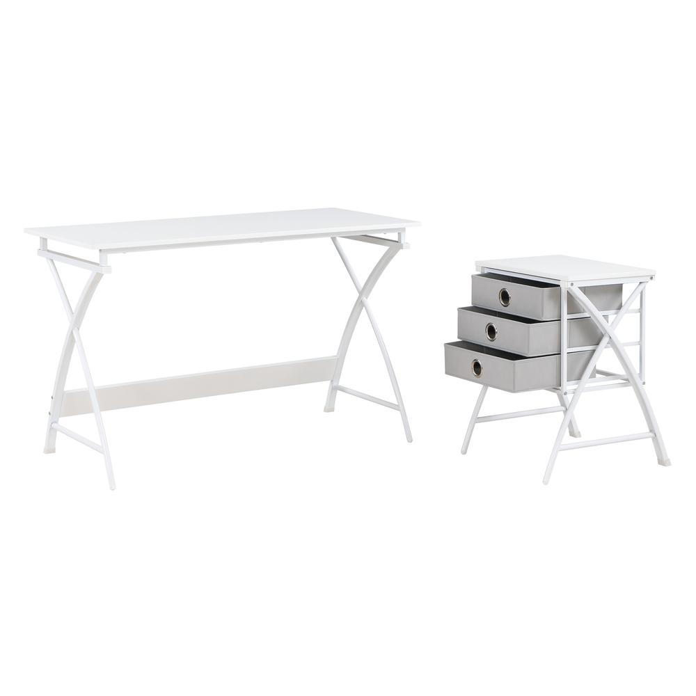 Start2Finish Olympic 48-inch desk with sturdy wood surface and metal legs, ideal for home or office workspace.