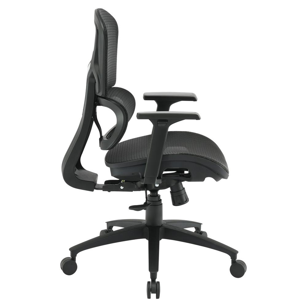Start2Finish mesh back manager’s office chair with adjustable armrests and ergonomic design, featuring a breathable mesh backrest.