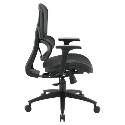 Start2Finish mesh back manager’s office chair with adjustable armrests and ergonomic design, featuring a breathable mesh backrest.